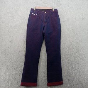 Revolt Pants Womens 7/8 Purple Mid Rise Bootcut‎ Denim Jeans Punk Kawaii